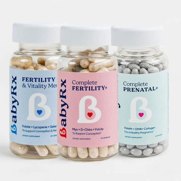 Fertility Prenatal Trio Bundle: Conception Vitamins for men and Fertility supplements and Prenatal multivitamin for women.